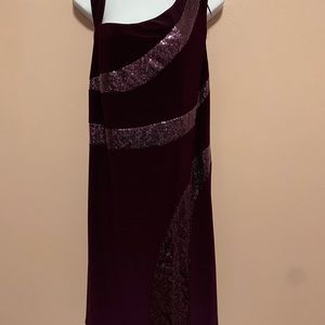 Dressbarn purple sequin formal dress size 16